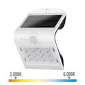 Candeeiro de Parede Solar 1.5W Recarregável c/ Sensor de Presença Branco - EDM