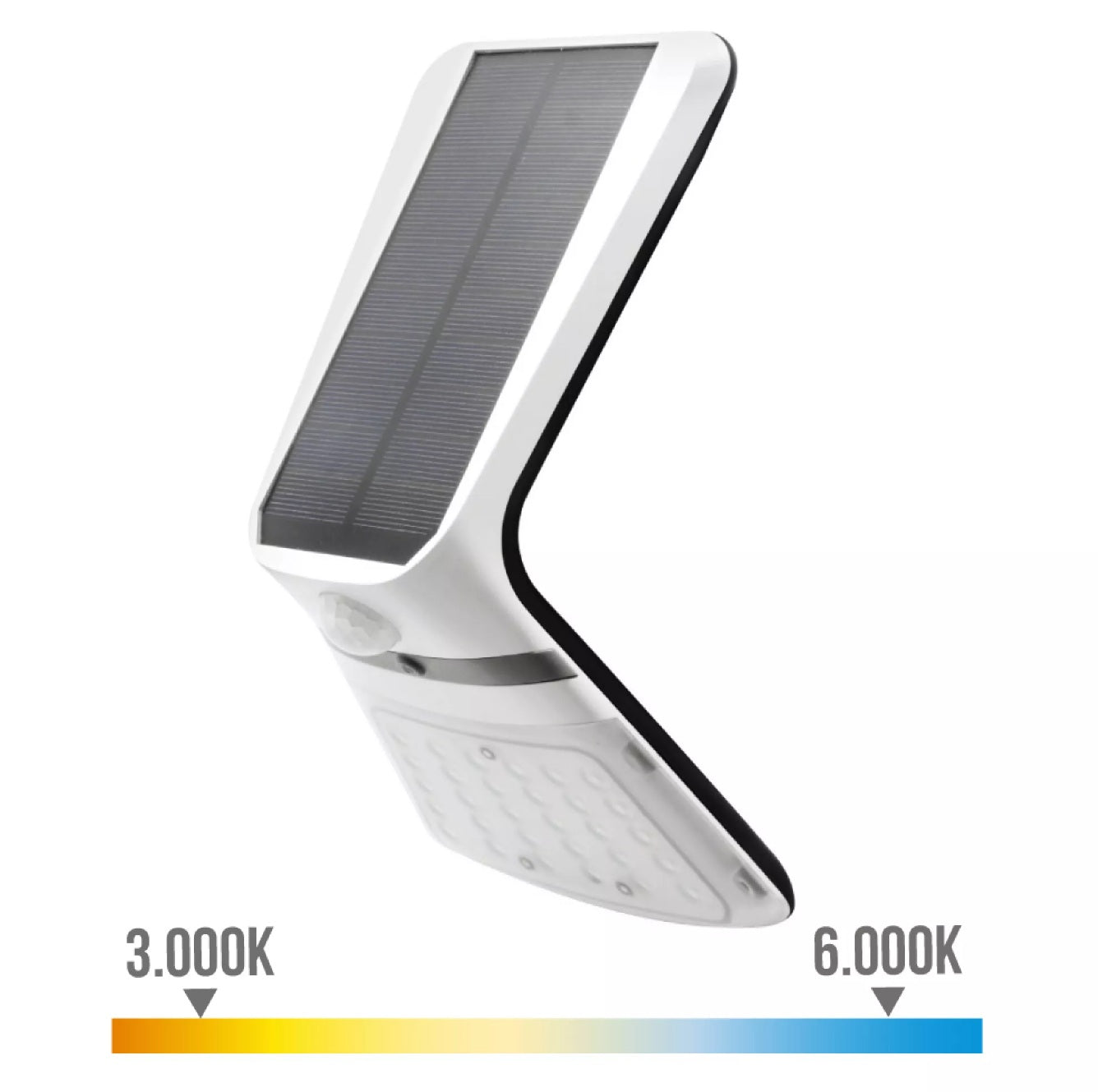 Candeeiro de Parede Solar 3,5W c/ Sensor de Presença Recarregável - EDM