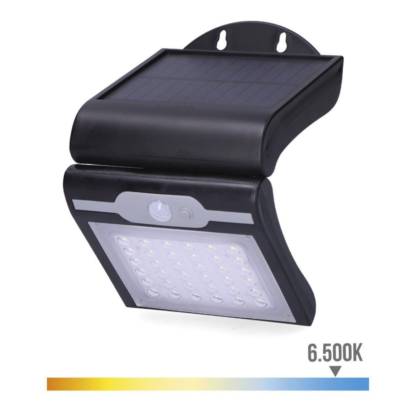Candeeiro de Parede Solar 2W Recarregável c/ Sensor de Presença - EDM