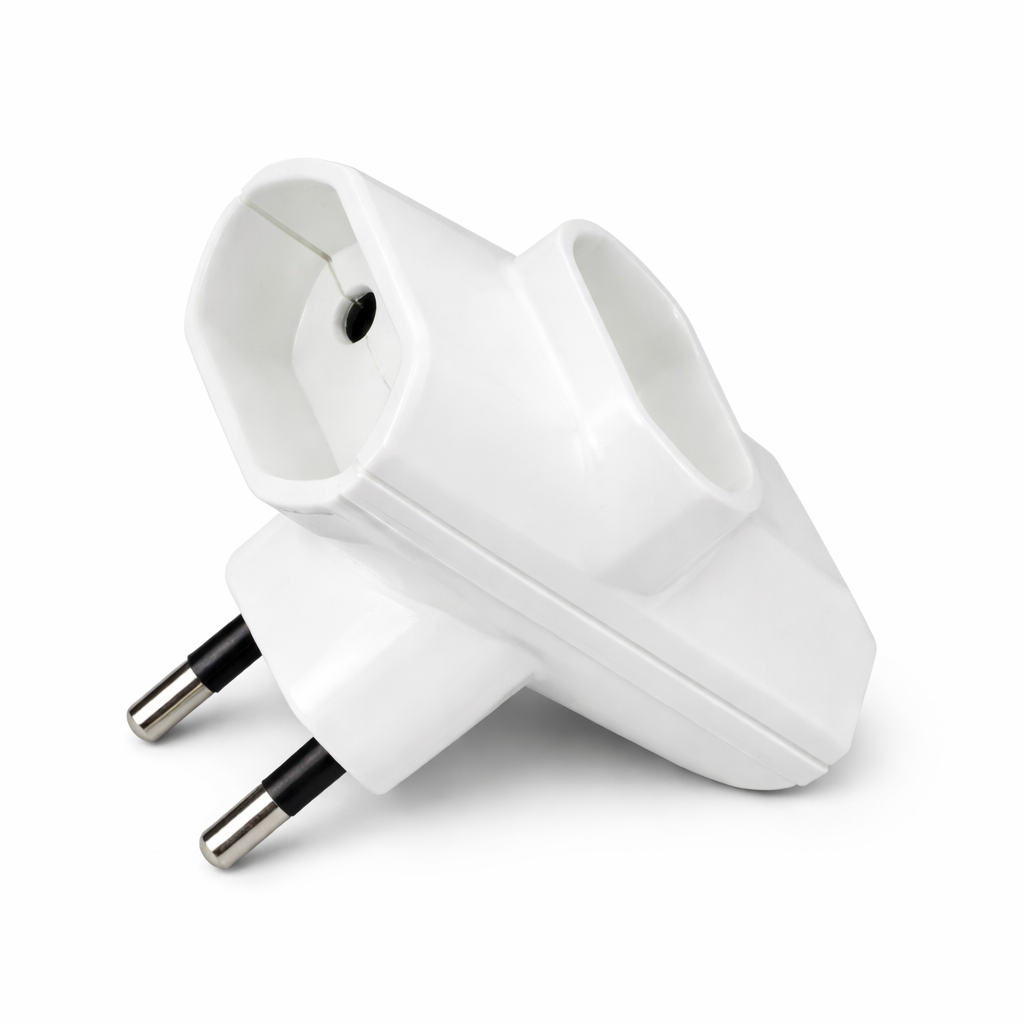 Ficha Tripla 2P 10A 250V