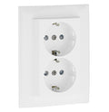 Efapel 90332 - Tomada Dupla Schuko Monobloco c/ Obturador 16A - 250V