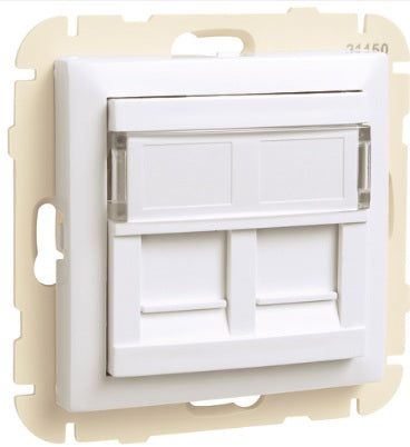 Efapel 90442 S - Aro com Módulo Duplo para Conetores RJ45 - MEC