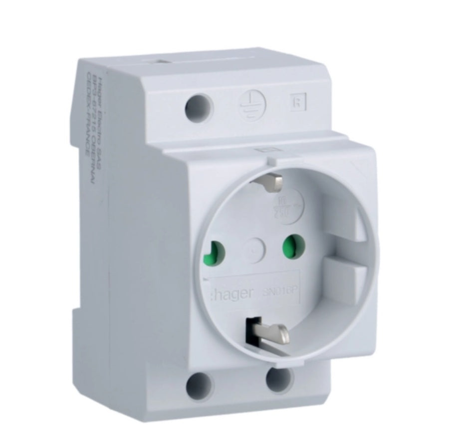 Tomada 2P+T tipo Schuko SN016P - Hager