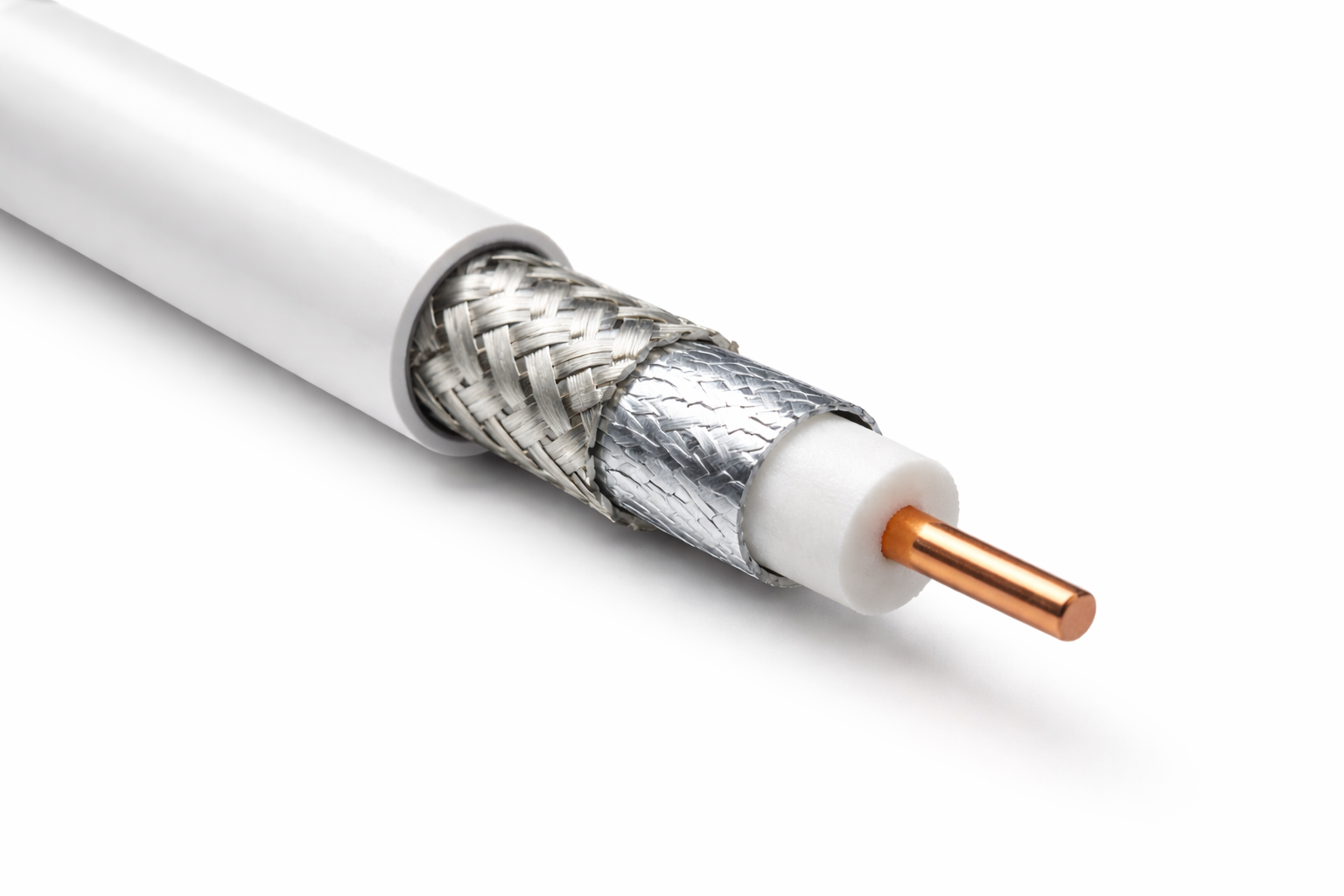 Cabo Coaxial RG6 N48HV3 – PVC Branco (ao metro)