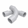 Curva p/ Tubo VD40 - Creme/Cinzento