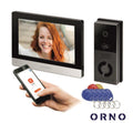 Vídeo Porteiro c/ LCD 8" Full HD RFID Preto Wifi - Orno