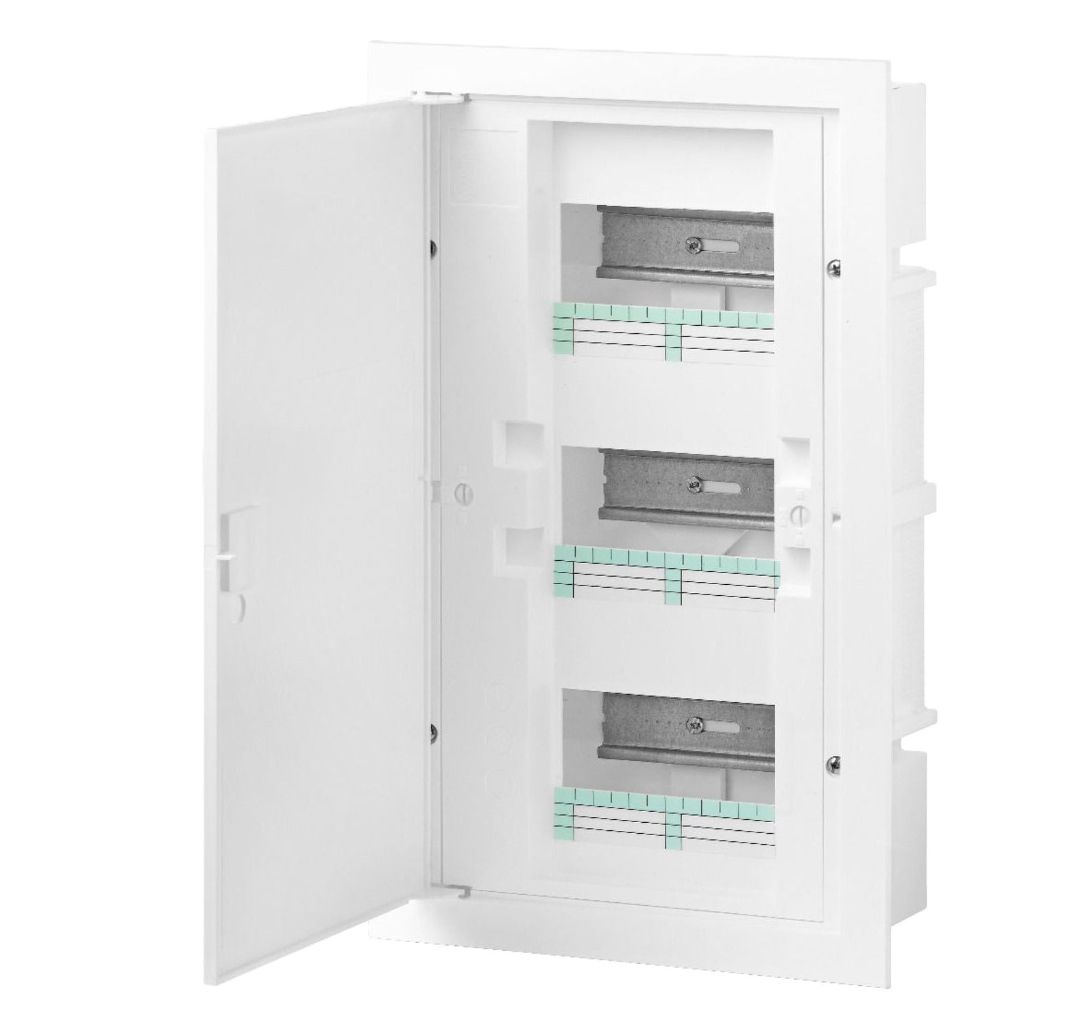 Quadro de Distribuição de Montagem Embutida c/ Porta Opaca 3 Filas 18 Módulos BR (E118) - TEV