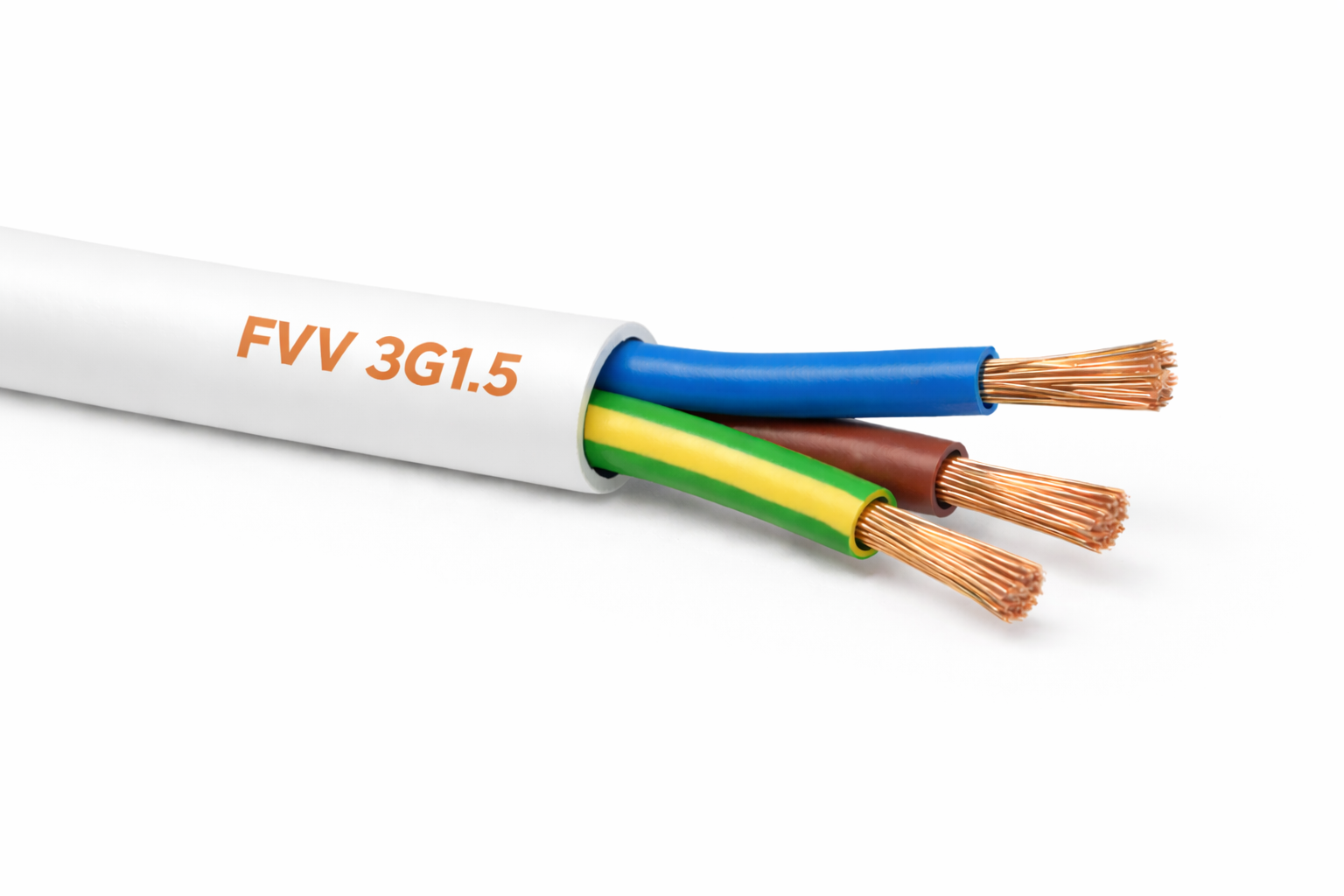 Cabo FVV 3G1.5 - Branco (ao metro)