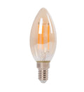 Lâmpada c/ Filamento LED Vela E14 4W Regulável C35 - Gold