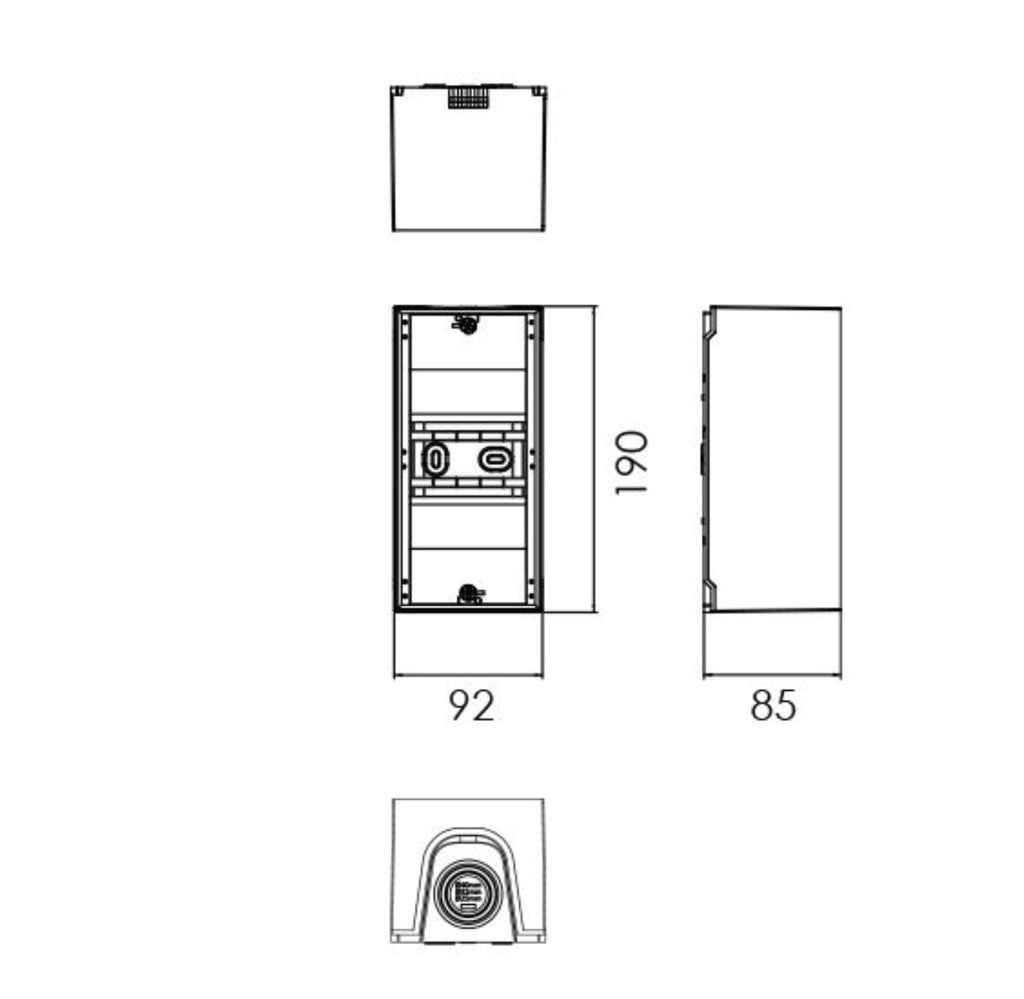 Quadro de Distribuição de Montagem Saliente 1 Fila 4 Módulos Branco (S 104)- TEV