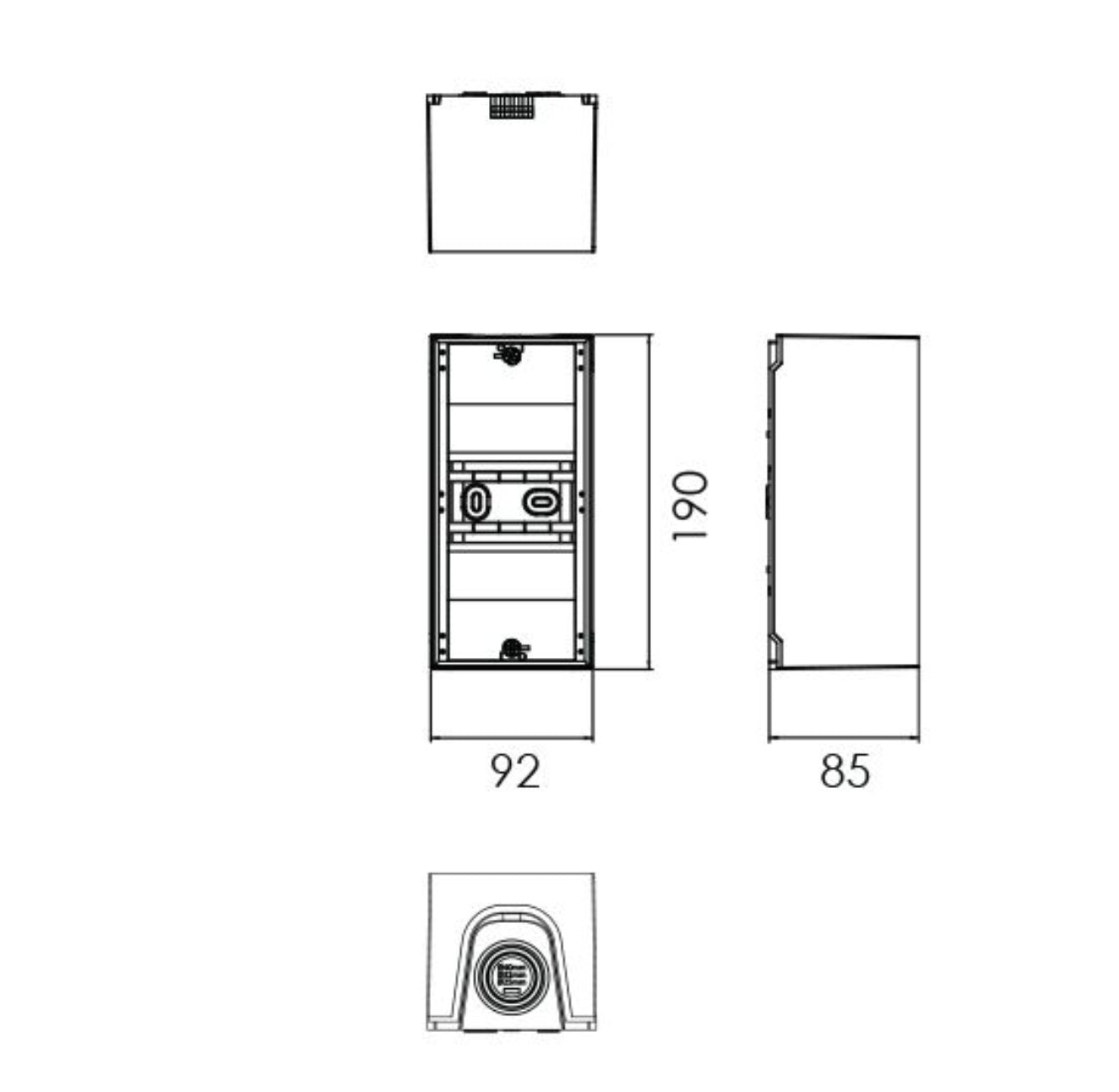 Quadro de Distribuição de Montagem Saliente 1 Fila 4 Módulos Branco (S 104)- TEV
