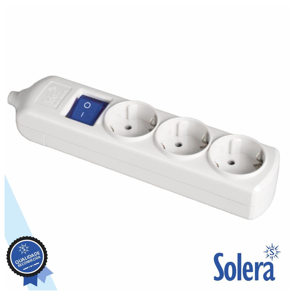 Extensão Elétrica 3x Schuko c/ Interruptor - Solera
