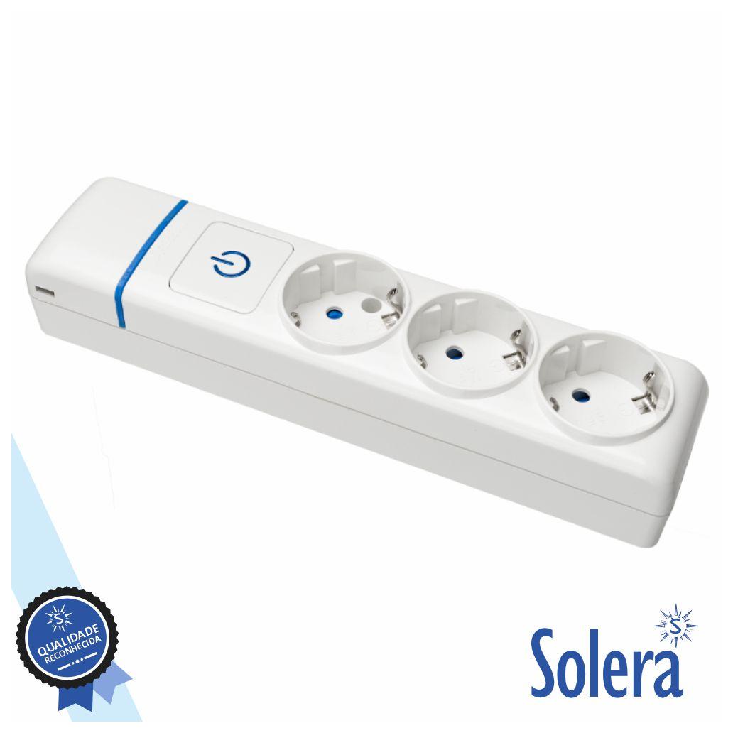 Extensão Elétrica 3x Schuko c/ Interruptor ION - Solera