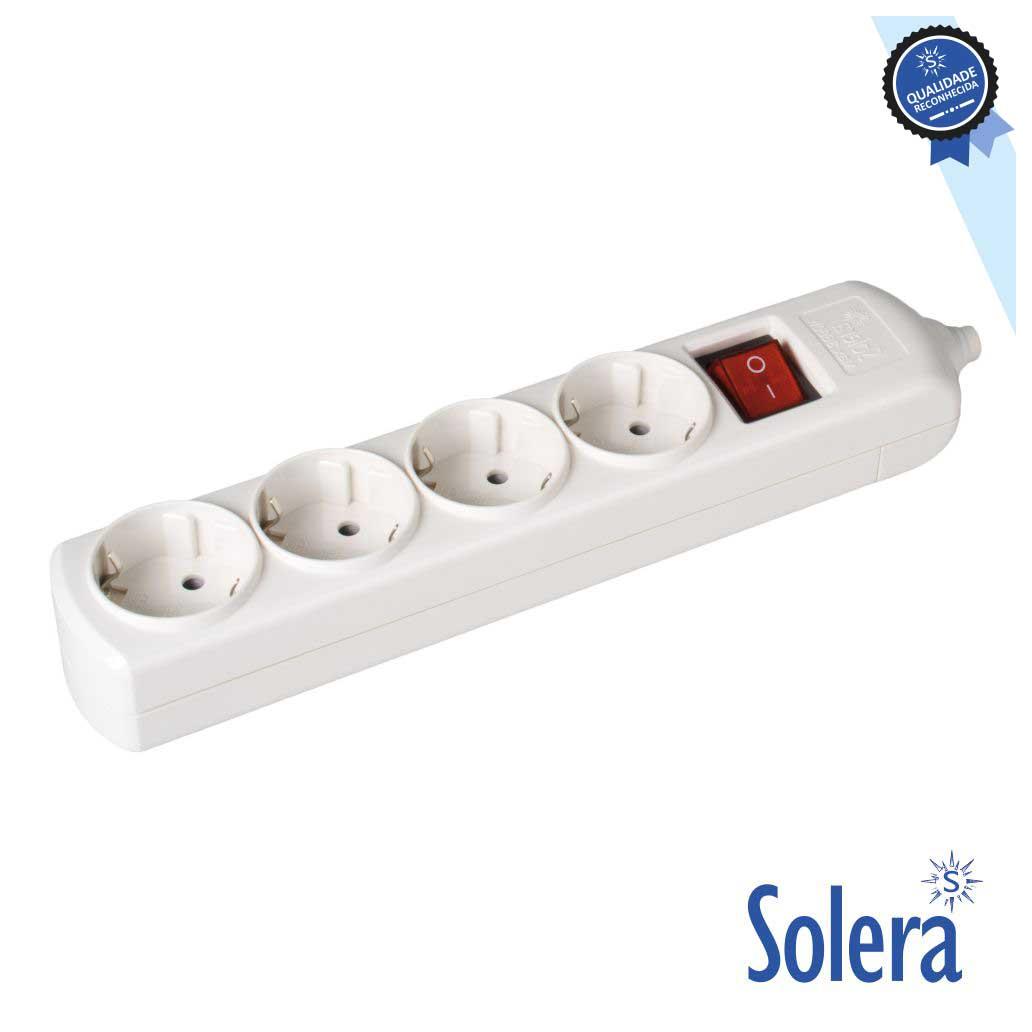 Extensão Elétrica 4x Schuko c/ Interruptor - Solera