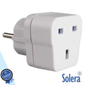 Ficha Adaptadora Viagem Schuko/Inglesa 16A - Solera