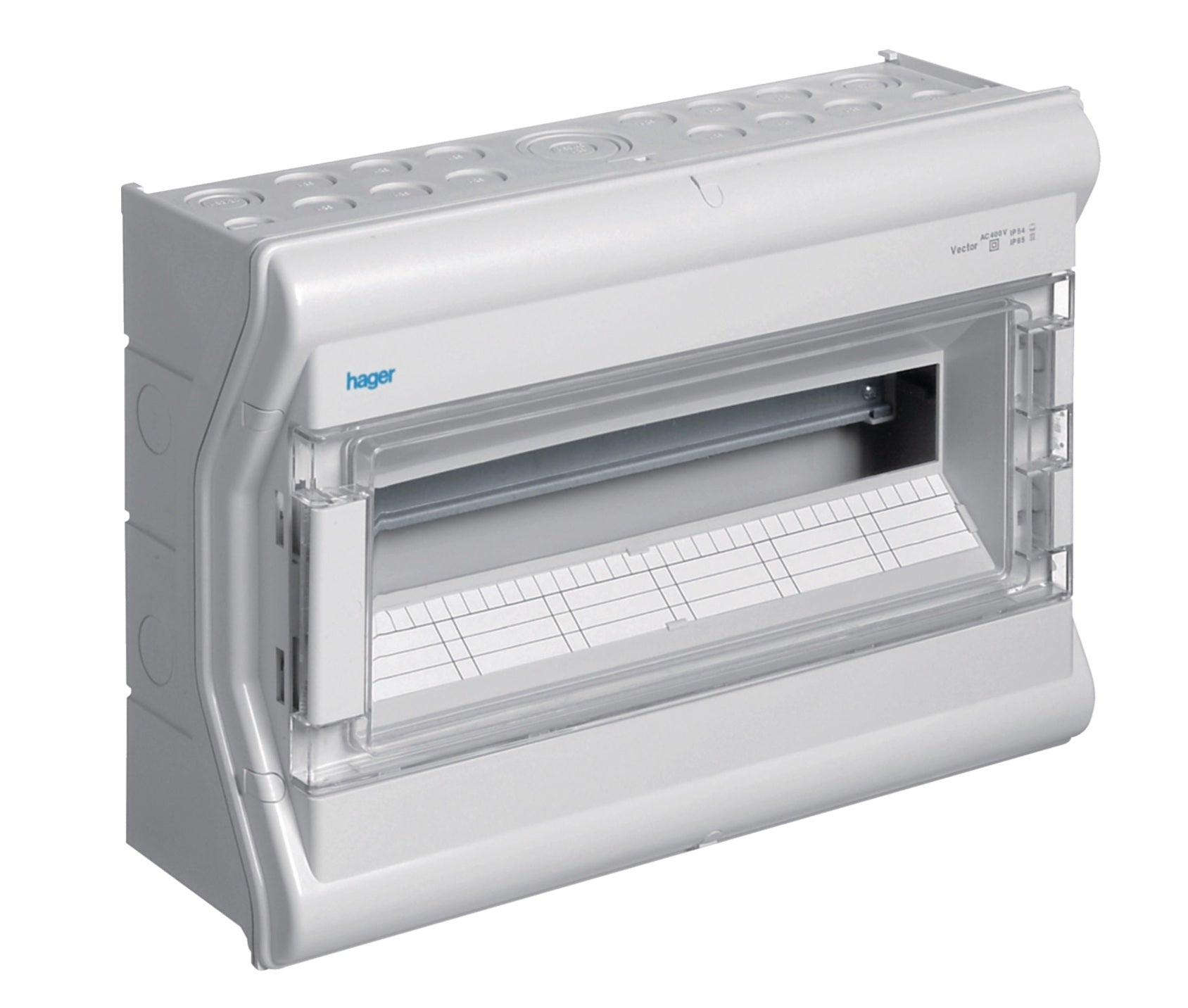 Caixa Vector Estanque IP55 1 Fila 18 Módulos (VE118F) - Hager