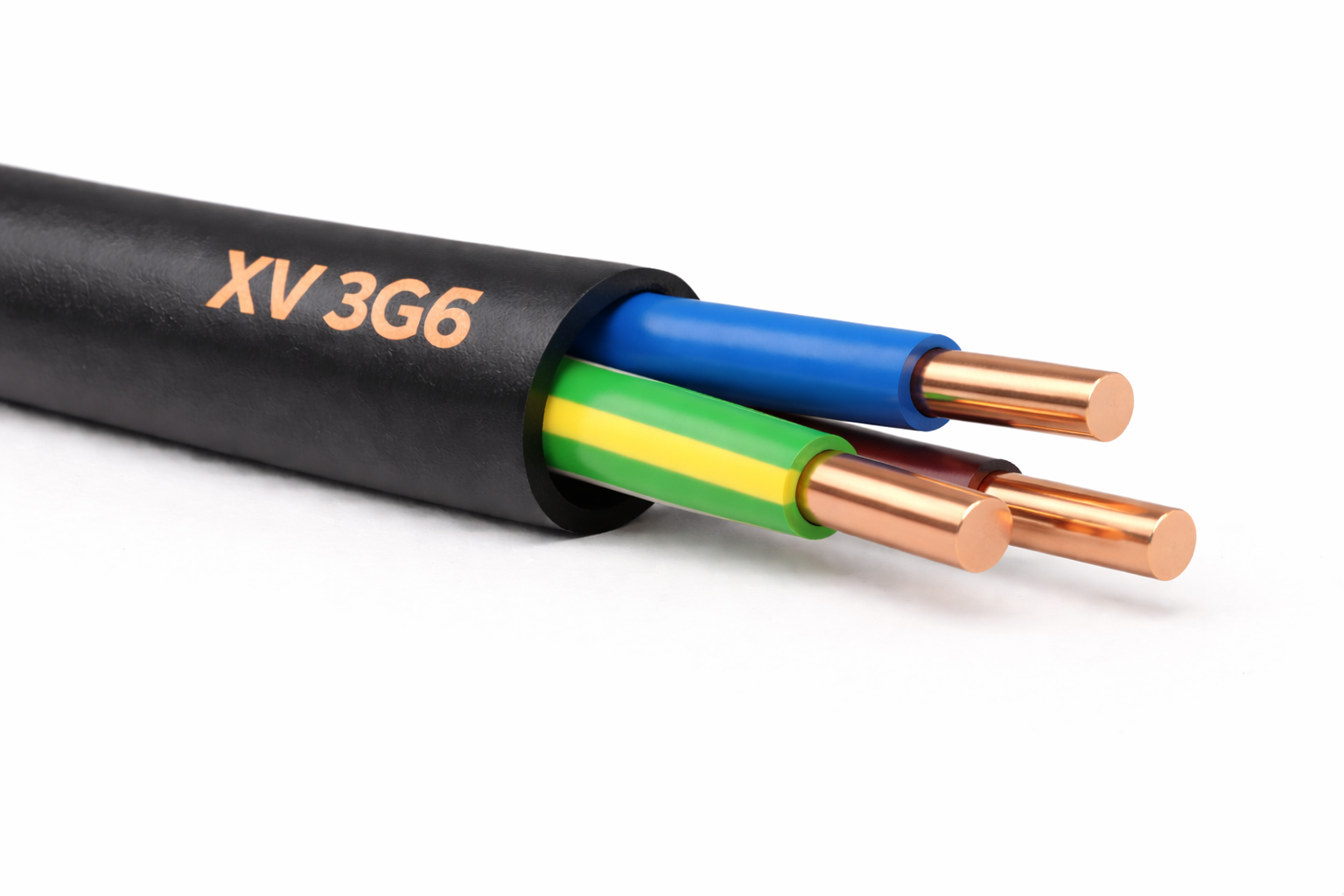 Cabo XV 3G6 - Preto (ao metro)