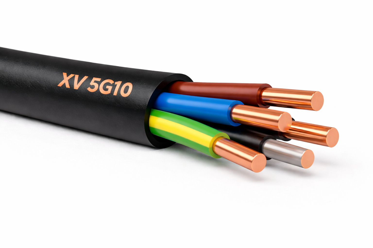Cabo XV 5G10 - Preto (ao metro)
